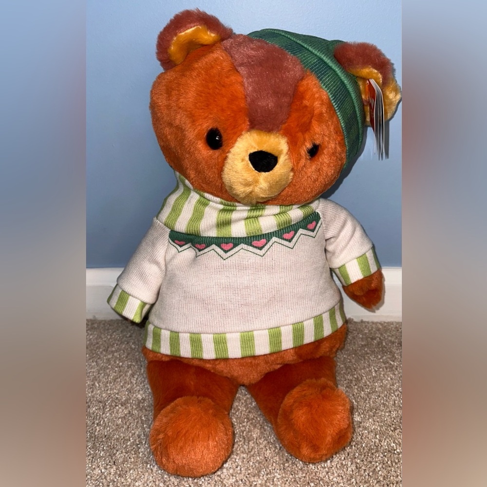 NWT Wild Republic Amazon Exclusive 2024 Holiday Bear 14”Eco-Friendly Plush Cozy.